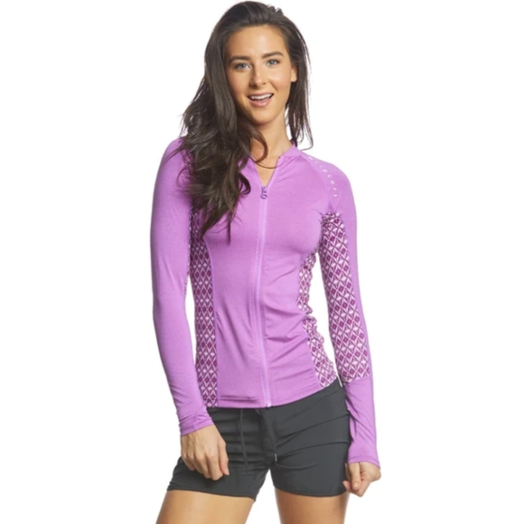 Rip Curl Jackets & Blazers - Rip Curl Women's Trestles Long Sleeve Front Zip Rashguard Size Large